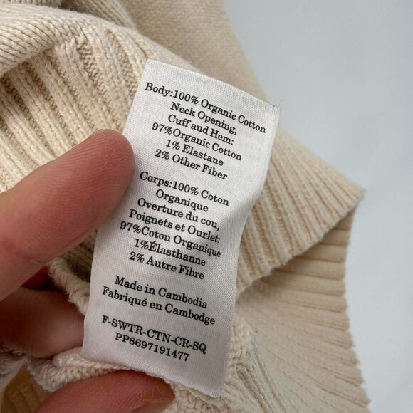 Everlane Soft Cream Crew Neck Sweater Size S - Picture 4 of 6